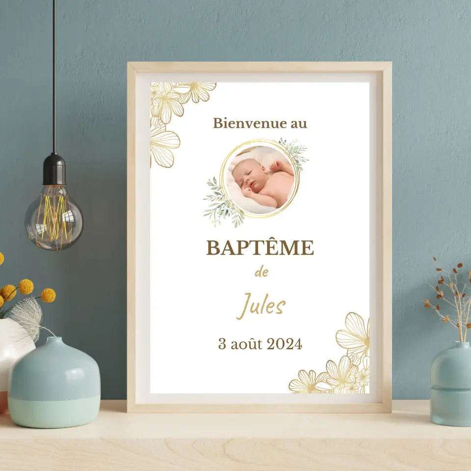 Affiche Personnalisée Baptême