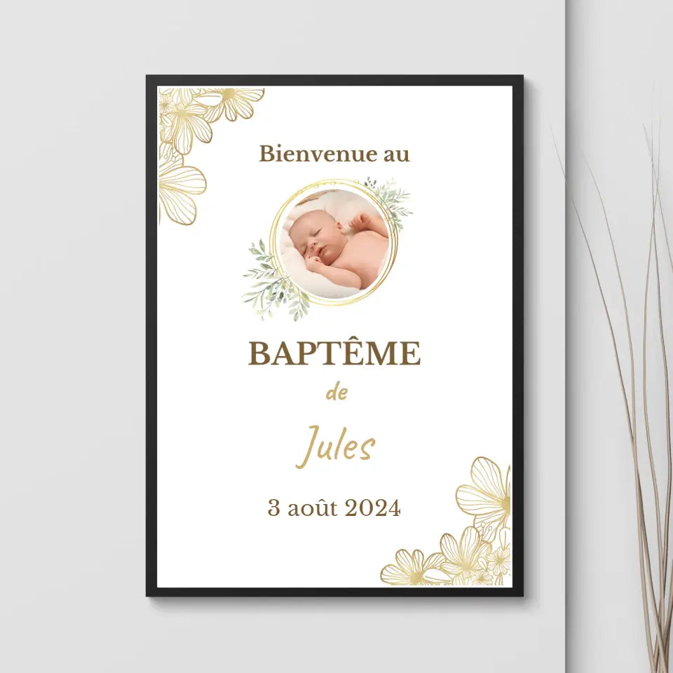 Affiche Personnalisée Baptême