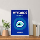 affiche style rétro mykonos