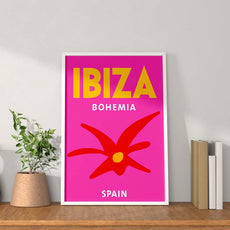 affiche style rétro ibiza