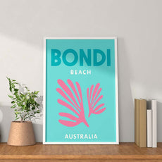 affiche style rétro bondi beach