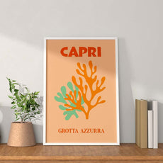 affiche style rétro capri