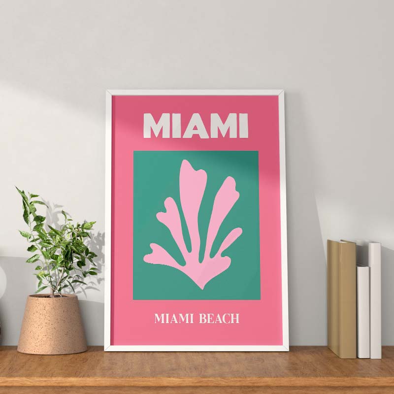 affiche style rétro miami