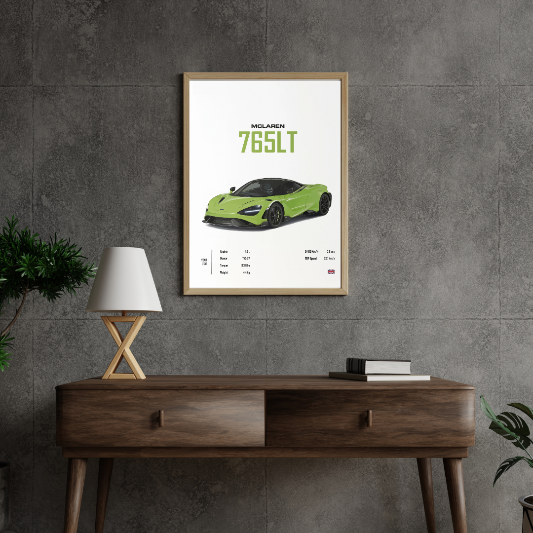 affiche voitures de sport 765LT