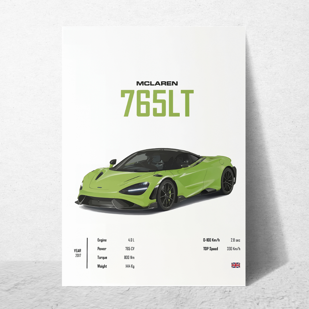 affiche voitures de sport 765LT