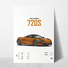 affiche voitures de sport 720s