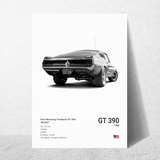 affiche voiture de sport GT 390