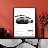 affiche voiture de sport GT3 RS