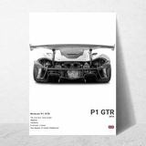 affiche voiture de sport P1 GTR