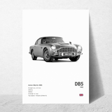 affiche voiture de sport DB5