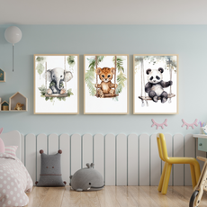 affiches bébés animaux sauvages