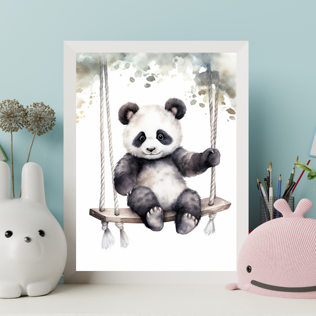 affiche bébé panda