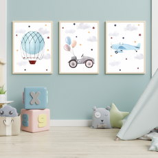 affiches pour enfants engins volants