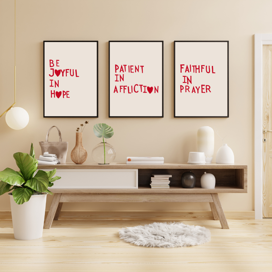 affiches citations motivantes rouge et beige