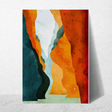 affiche paysages abstraits orangés