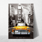 affiche new york et taxi jaune