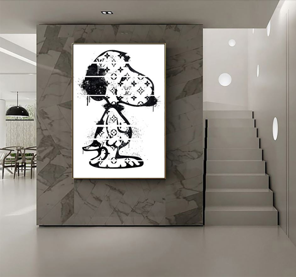 Petit tableau pop art Snoopy Louis Vuitton