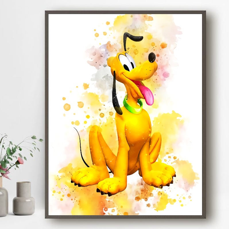 affiche disney mickey pluto